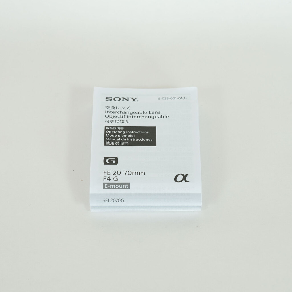SONY FE 20-70mm F4 G SEL2070G SONY FE 20-70mm F4 G SEL2070G