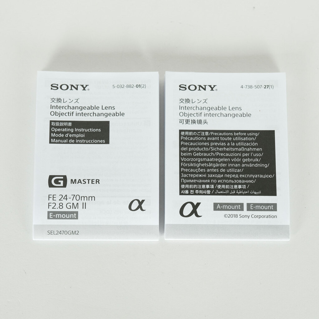 SONY FE 24-70mm F2.8 GM II SEL2470GM2 SONY FE 24-70mm F2.8 GM II SEL2470GM2