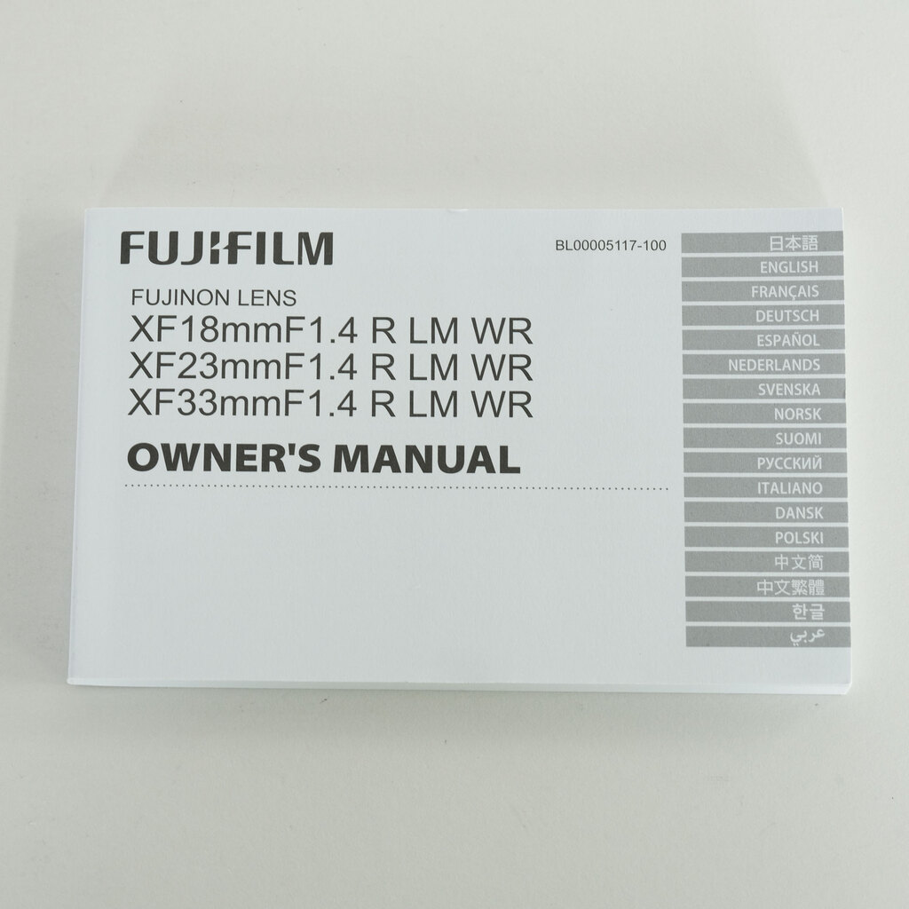 FUJIFILM XF33mmF1.4 R LM WR FUJIFILM XF33mmF1.4 R LM WR