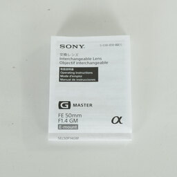 SONY FE 50mm F1.4 GM SEL50F14GM SONY FE 50mm F1.4 GM SEL50F14GM