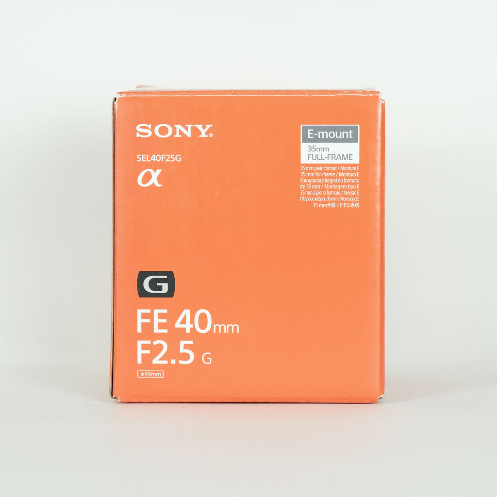 SONY FE 40mm F2.5 G SEL40F25G SONY FE 40mm F2.5 G SEL40F25G
