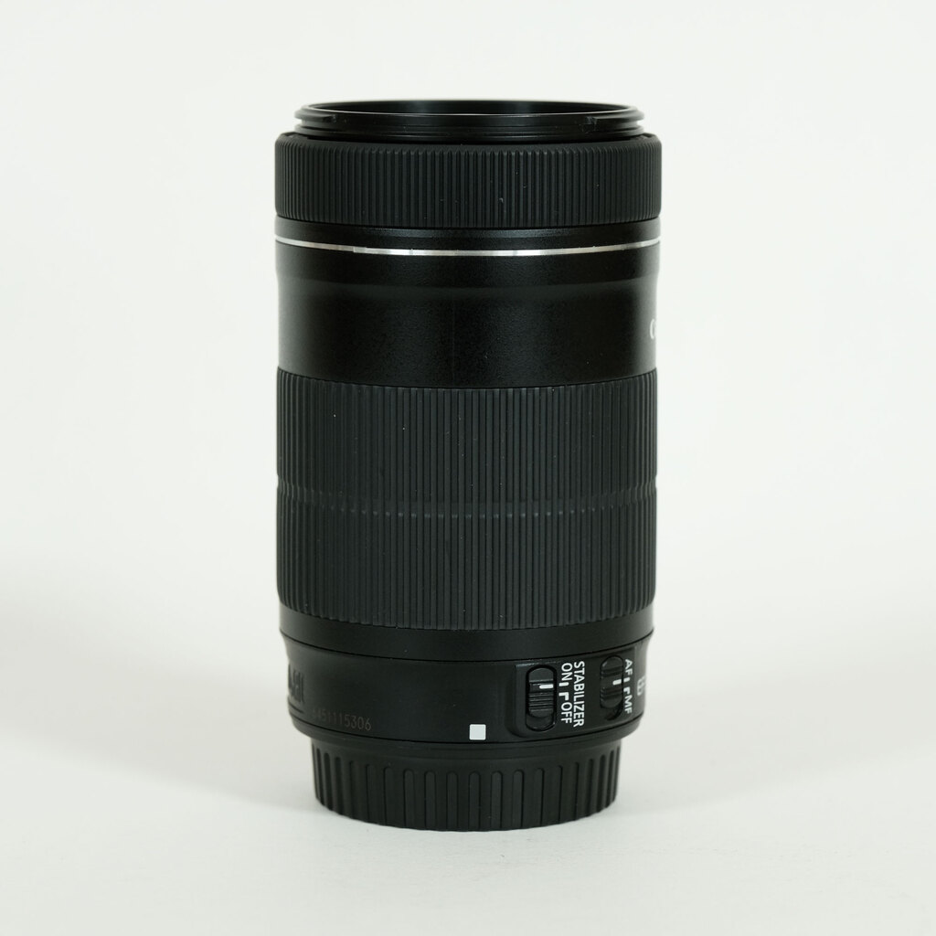 Canon - EF-S55-250mm F4-5.6 IS STM（純正ﾌｰﾄﾞ付き） EF-S55-250mm F4-5.6 IS STM 別売りレンズフード付き 【K1182