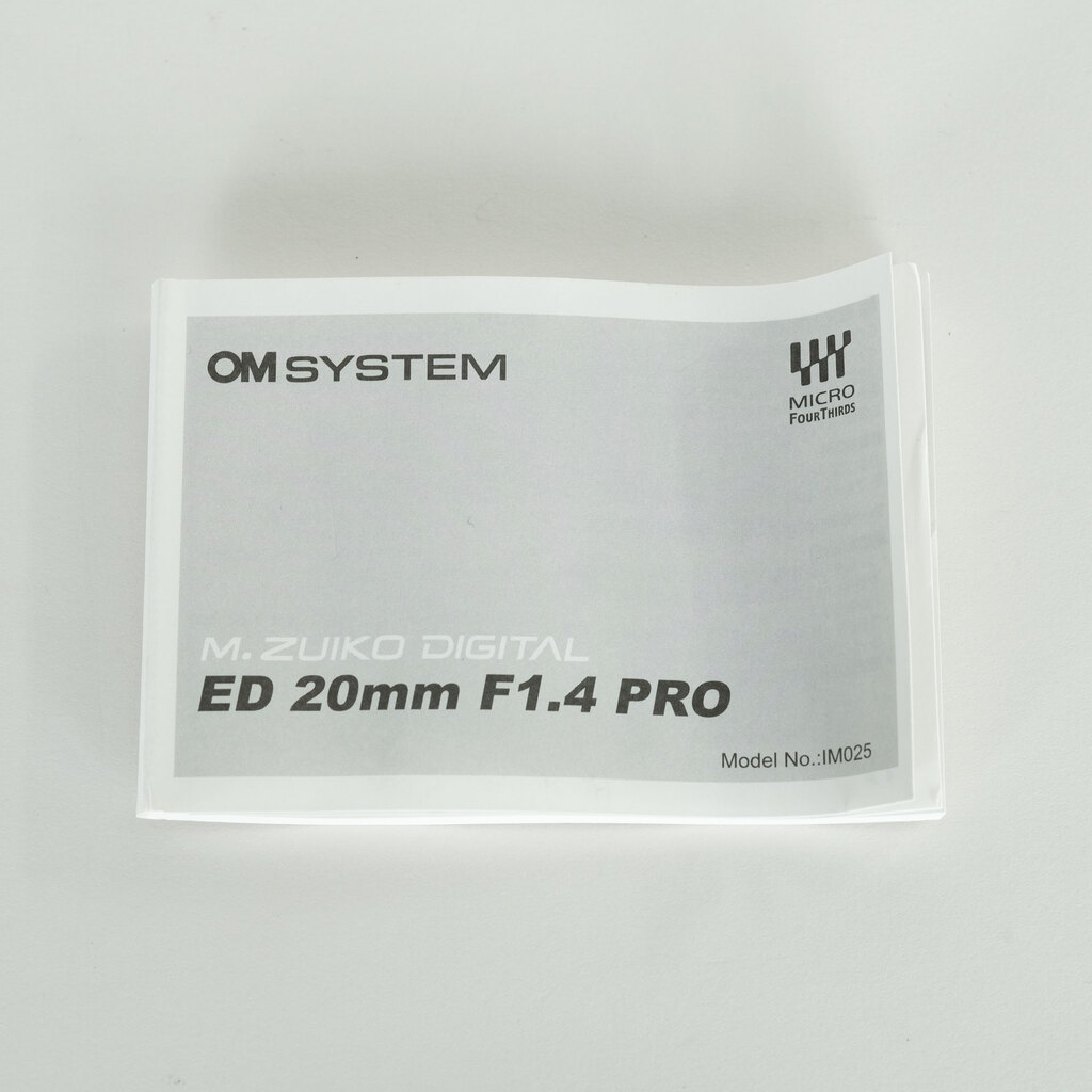 OLYMPUS M.ZUIKO DIGITAL ED 20mm F1.4 PRO