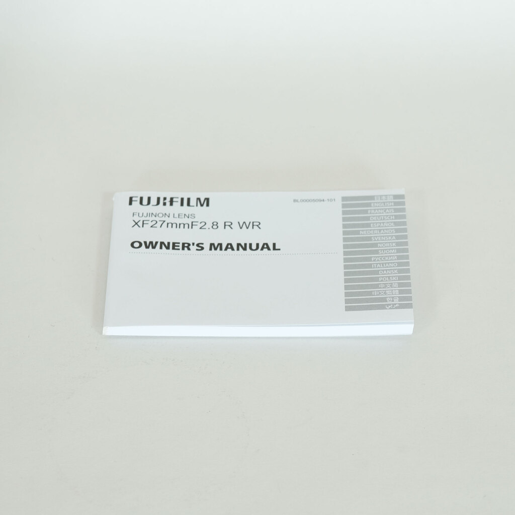 FUJIFILM XF27mmF2.8 R WR