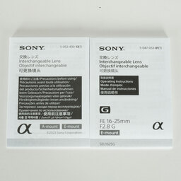SONY FE 16-25mm F2.8 G SEL1625G SONY FE 16-25mm F2.8 G SEL1625G