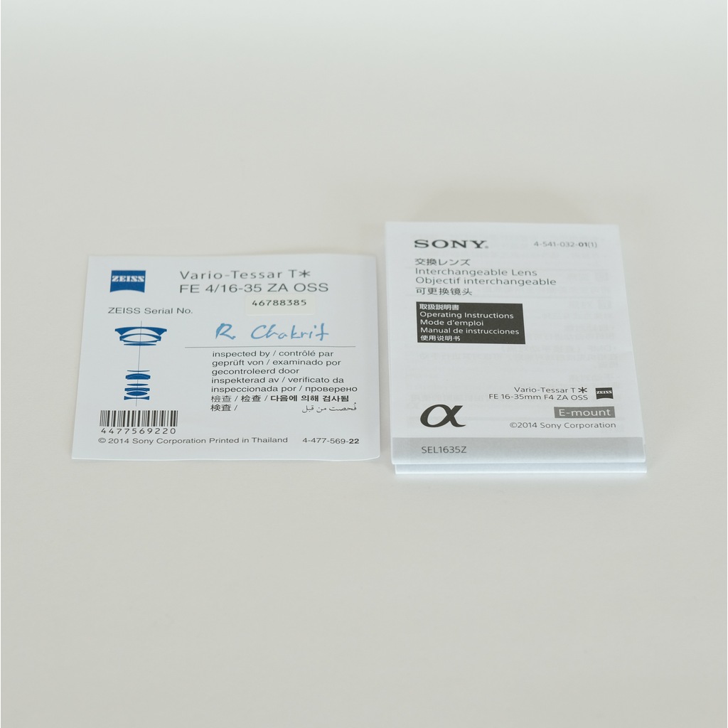 SONY Vario-Tessar T* FE 16-35mm F4 ZA OSS SEL1635Z