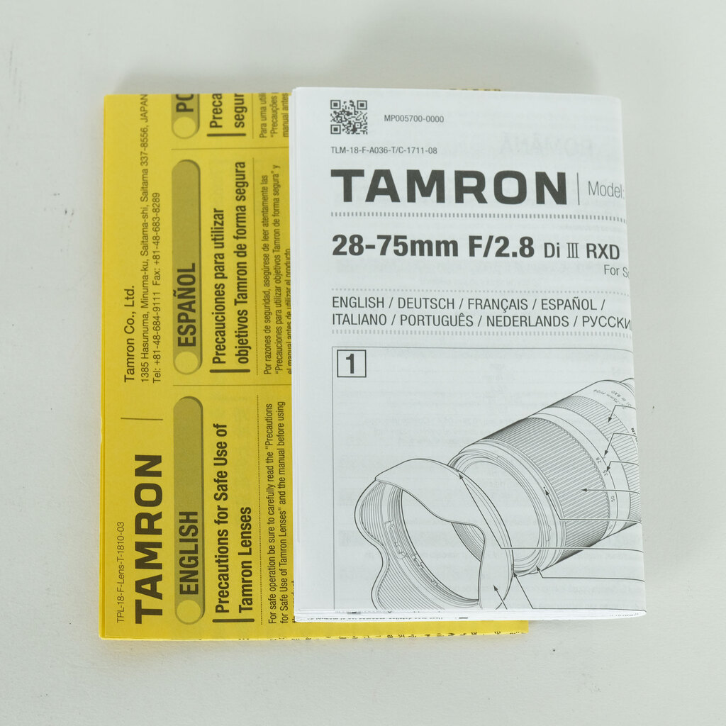 TAMRON 28-75mm F/2.8 Di III RXD (Model A036) [ソニーE用]